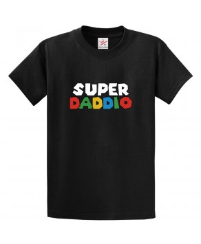Super Daddio Classic Mens Kids and Adults T-Shirt For Fathers Day